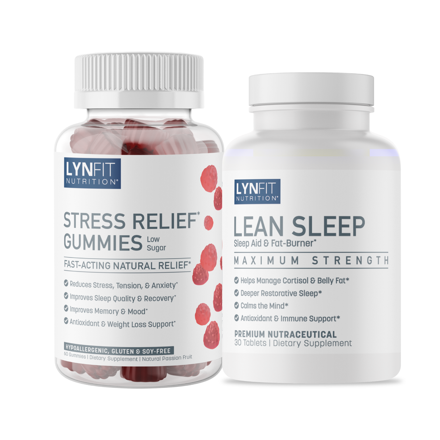 BOGO: Buy (1) Stress Relief Gummies & GET (1) FREE LEAN SLEEP CAPLETS! | 2 pcs.