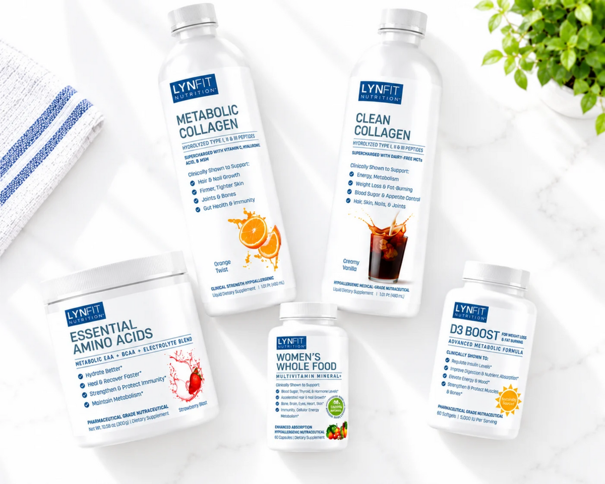 Thicker, Fuller, Healthier Hair Nutrient Stack | (1) Collagen of Choice (1) Essential Amino Acids (1) Women's Whole Food Multivitamin (1) FREE Vitamin D3 Boost | 4 pcs.
