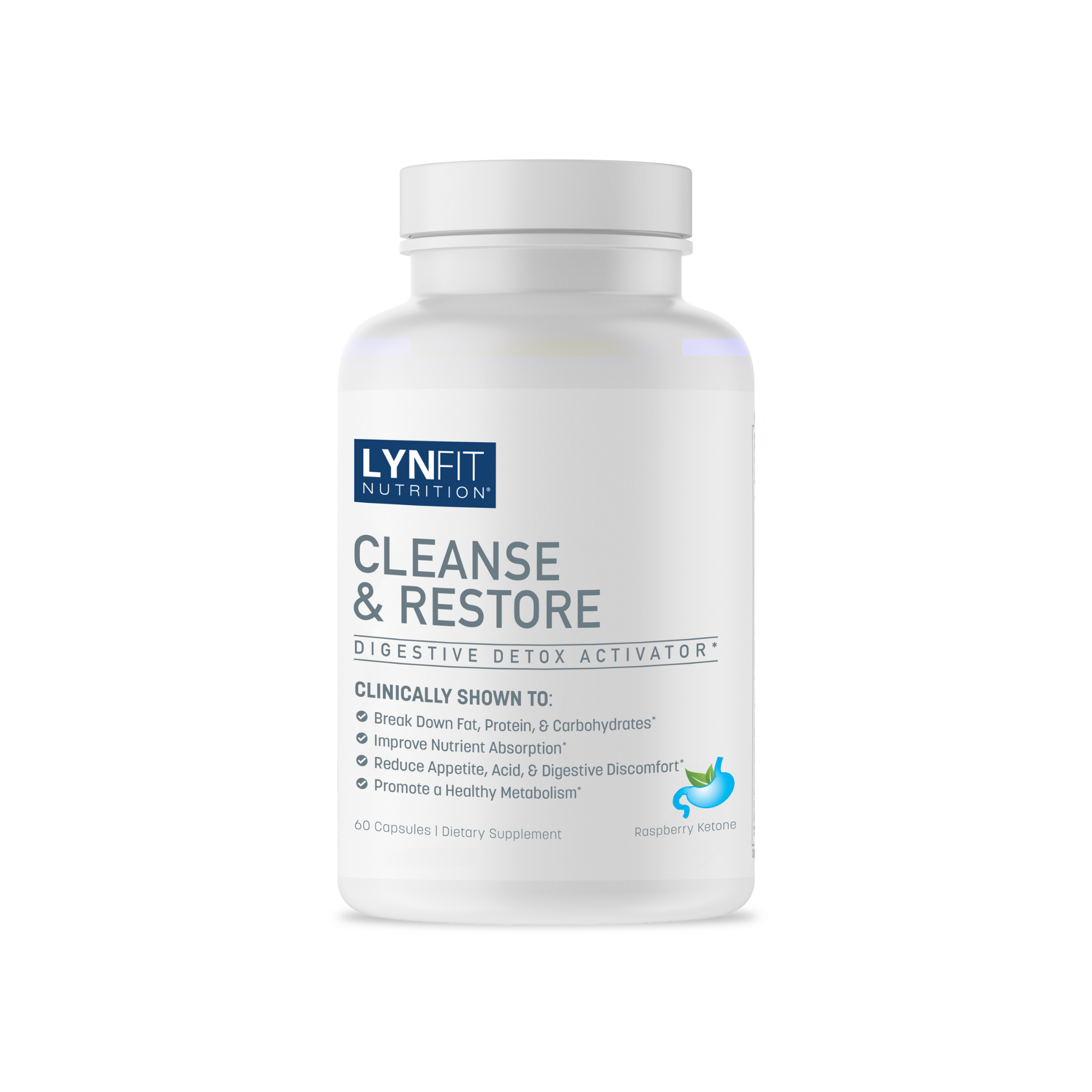 Cleanse & Restore Digestive Detox GLP-1 Activator For Night Time hunger Control, Gut Health w/ACV, Probiotics, & Raspberry Ketones