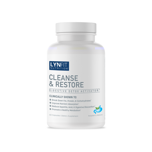 Cleanse & Restore Digestive Detox GLP-1 Activator For Night Time hunger Control, Gut Health w/ACV, Probiotics, & Raspberry Ketones