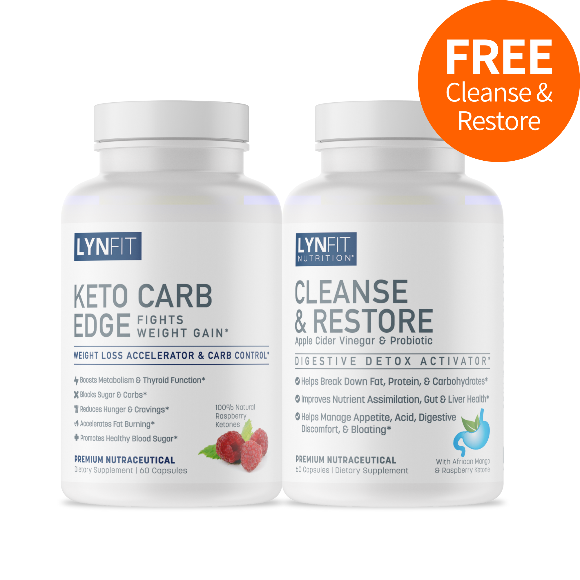 NEWSLETTER SPECIAL (1) Keto Carb Edge + (1) FREE Cleanse & Restore LynFit Nutrition