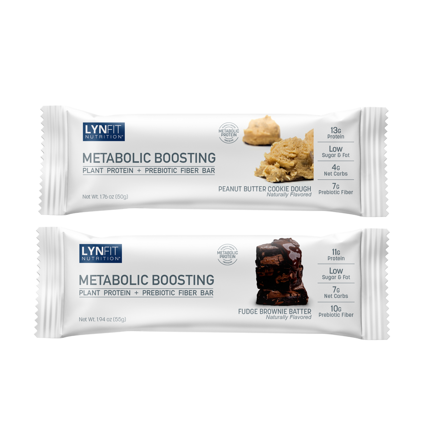Plant-Based Metabolic Boosting Protein Bars with Prebiotic Fiber w/Omega 3 for Hunger Control, Weight Loss, Fat-Burning