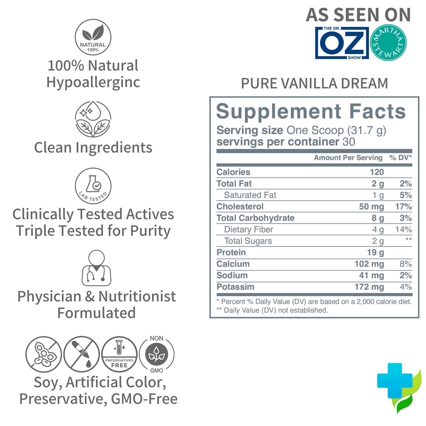 LynFit Pure Vanilla Dream Natural Whey Protein