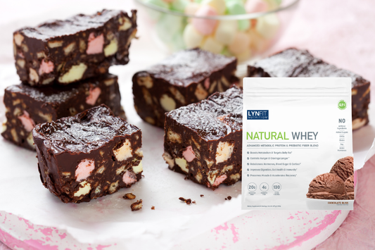 Hi-Protein Rocky Road Fudge Brownie Protein Bars