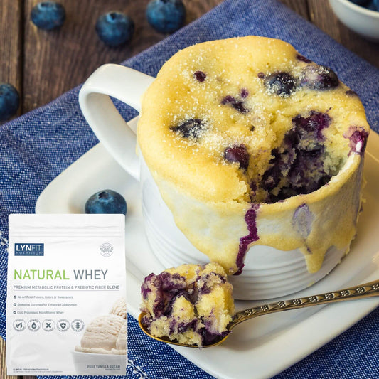 RECIPE: Lemon Blueberry 1-Minute Protein Mug Cake