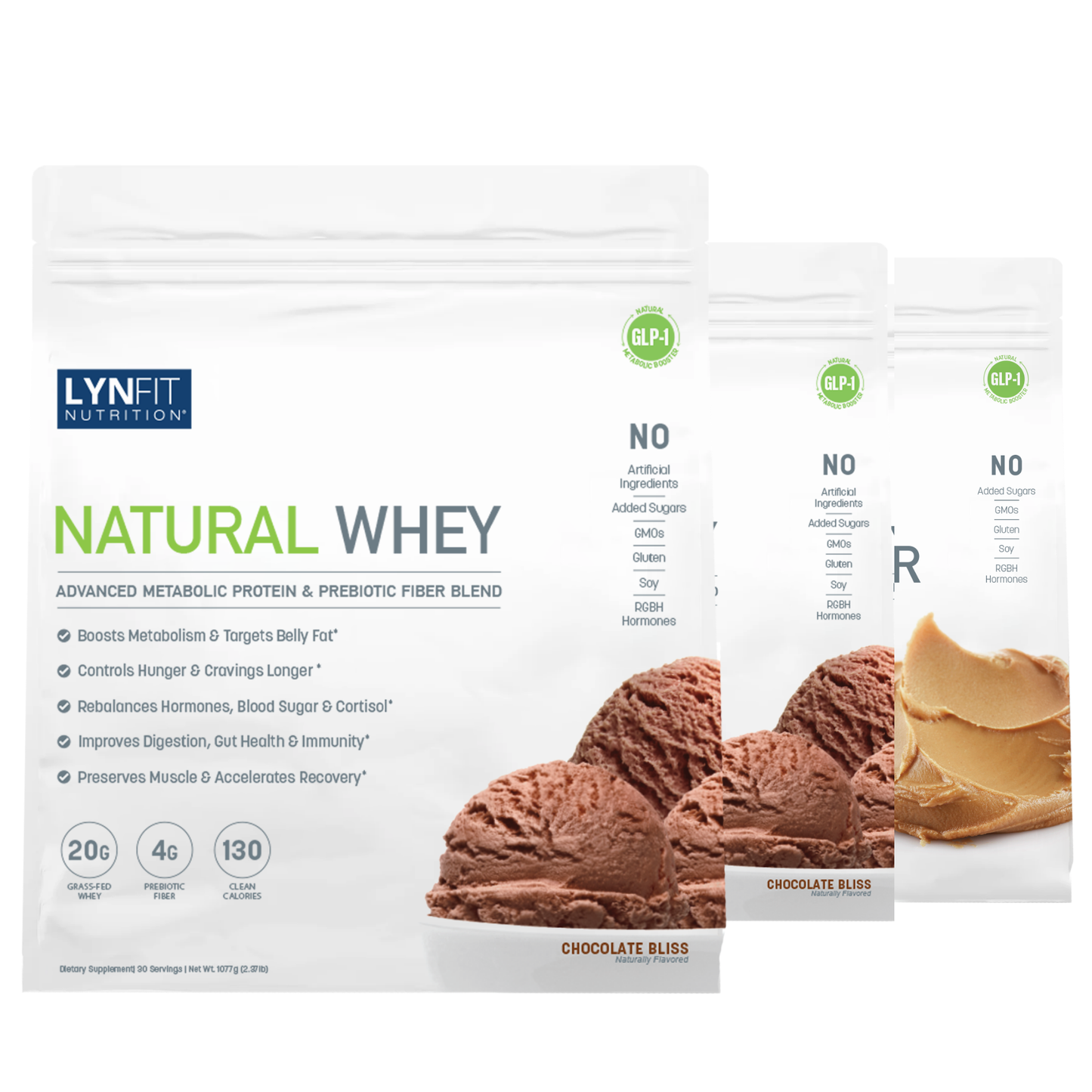 Buy (2) Chocolate Bliss Natural Whey Protein & GET (1) FREE PEANUT BUTTER PROTEIN | 3 pcs.
