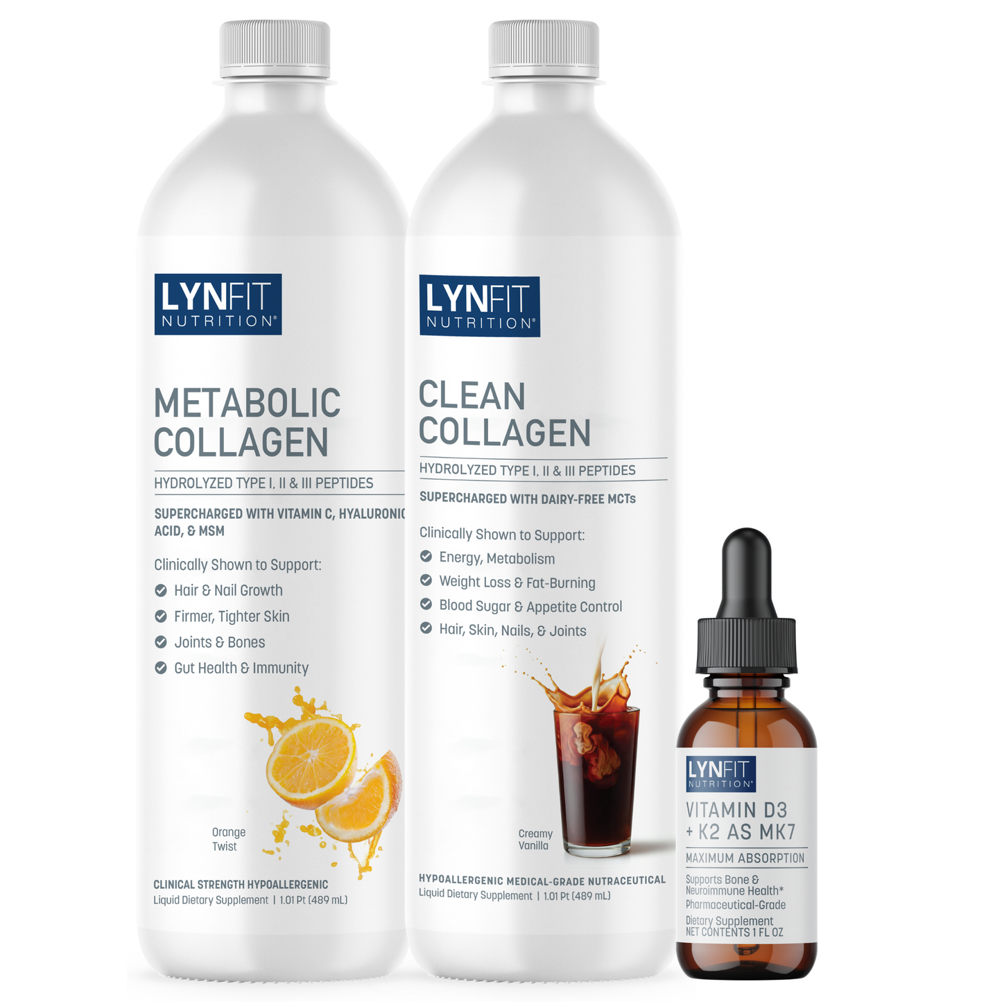 Buy (1) Metabolic Collagen Stack & GET (1) FREE VITAMIN D3 + K2 LIQUID | 3 pcs.