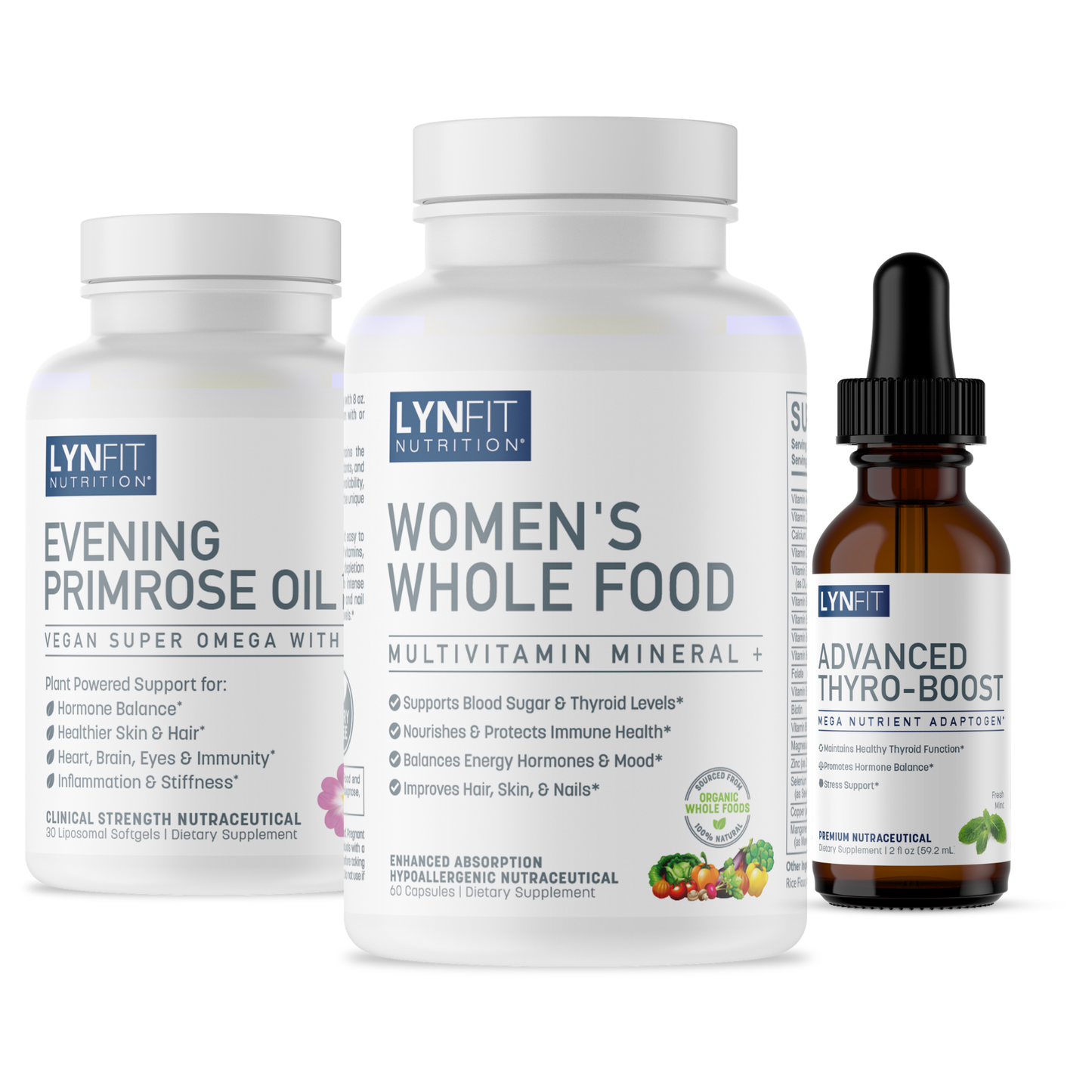 Buy (1) Women's Whole Food Multi + Evening Primrose Oil Stack & GET (1) FREE THYRO-BOOST | 3 pcs.