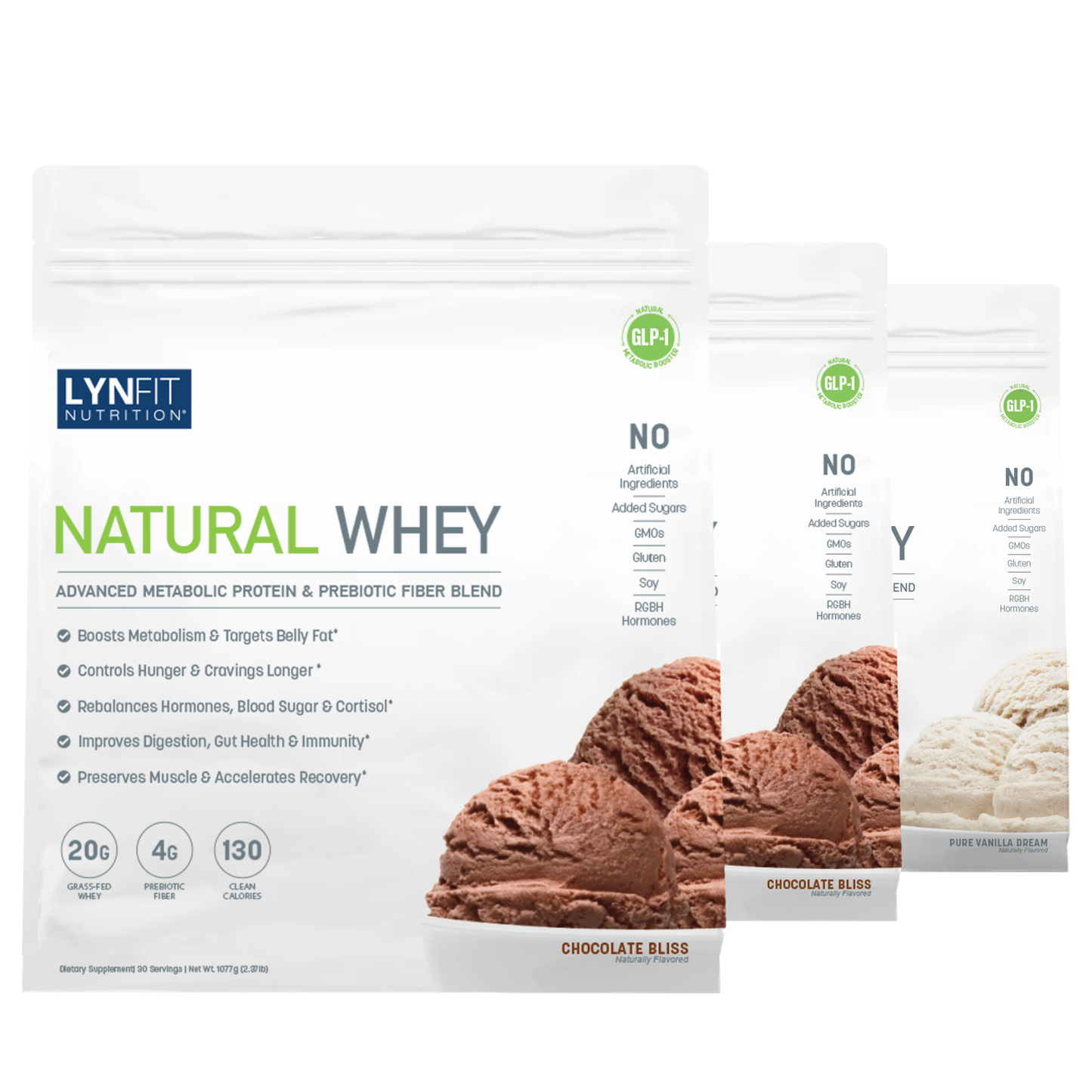 Buy (2) Chocolate Bliss Natural Whey Protein & GET (1) FREE VANILLA DREAM NATURAL WHEY PROTEIN | 3 pcs.
