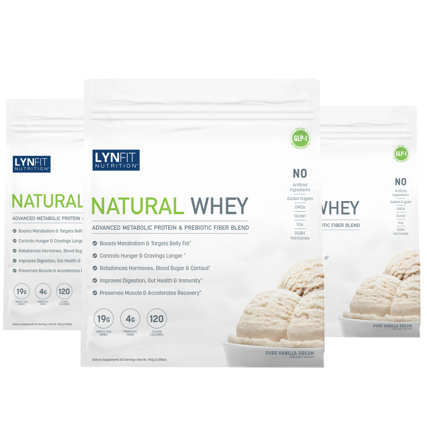 3-PACK: (3) Natural Whey Protein Powder | 3 pcs.
