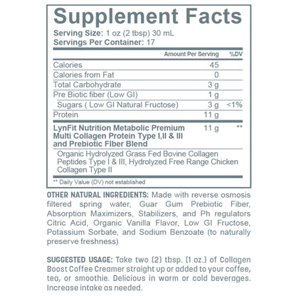Extra Strength Metabolic Collagen Boost Coffee Creamer