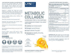 Metabolic Boosting Liquid Collagen Peptides for Skin, Hair, Nail, & Joint Health
