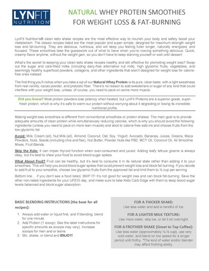 Metabolic Boosting Natural Whey Protein w/Prebiotic Fiber for Weight Loss, Fat-Burning + Hunger Control, Sugar & Lactose-Free