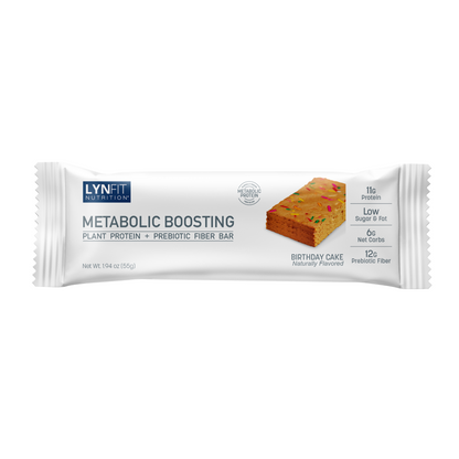 Plant-Based Metabolic Boosting Protein Bars with Prebiotic Fiber + Omega 3 for Weight Loss, Fat-Burning, + Hunger Control