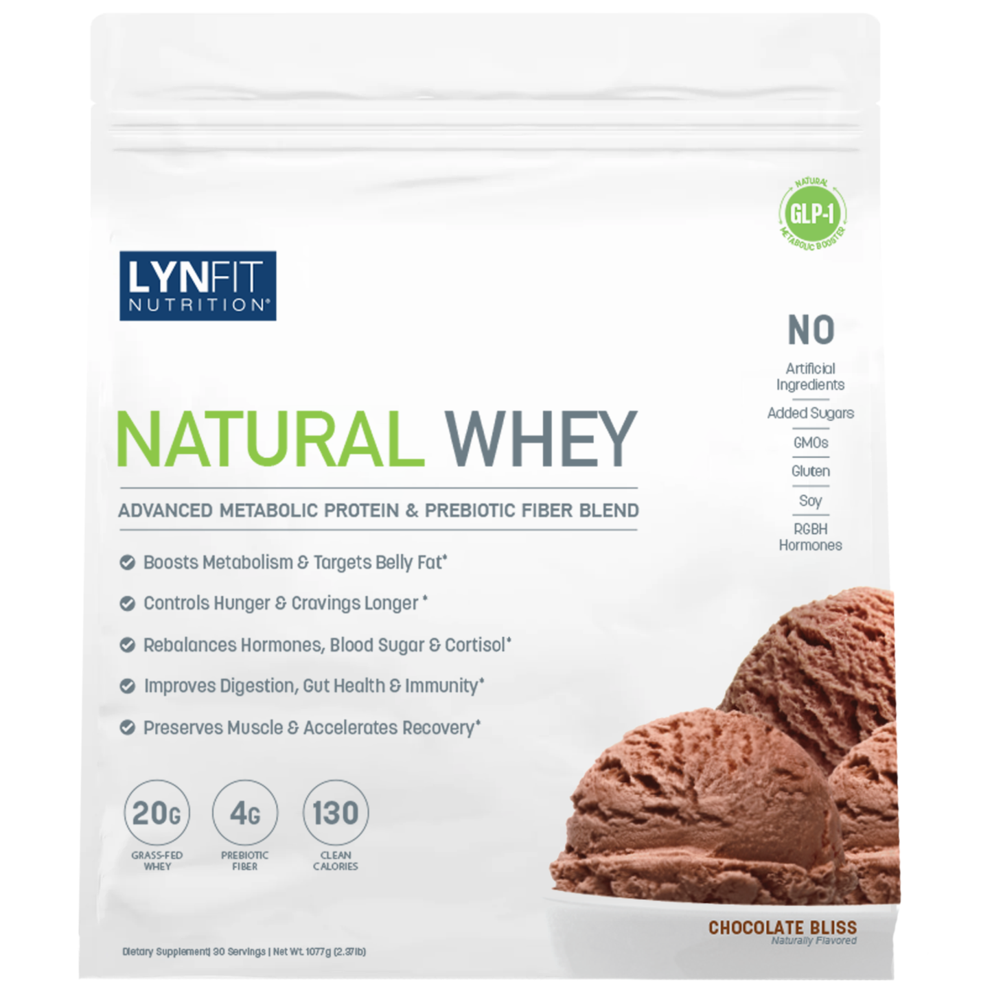 Natural Metabolic Boosting Whey Protein Peptide Powder w/Prebiotic Fiber