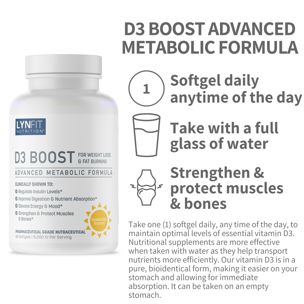 Vitamin D3 Boost (5,000IU) Metabolic Formula Ultra Bioavialble For Inf ...