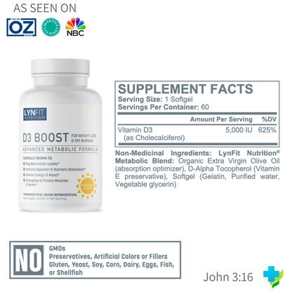 Advanced Bioidentical Vitamin D3 Boost (5,000IU) Gel Capsules