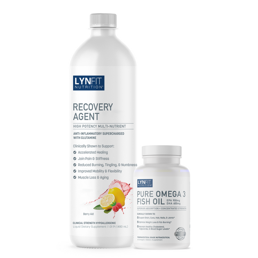 Natural Pain Relief Stack | (1) Recovery Agent Liquid (1) FREE Pure Omega 3 | 2 pcs.