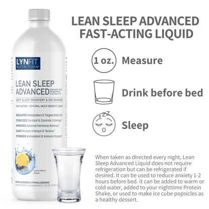 Lean Sleep Advanced Liquid Melatonin w/Magnesium & Electrolytes