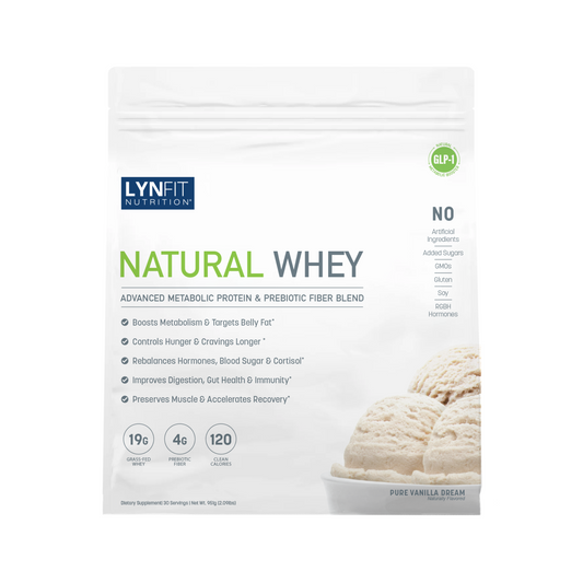 Metabolic Boosting Natural Whey Protein w/Prebiotic Fiber for Weight Loss, Fat-Burning + Hunger Control Lactose & Sugar-Free