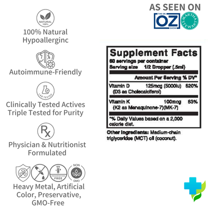 Super Immunity Booster Stack: (1) Daily Power Shot Liquid (1) Pure Omega 3 (1) Vitamin D3 + K2 Liquid | 3 pcs.
